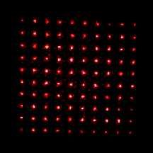 Average fluorescence from individual Sr atoms in 10x10 tweezer array